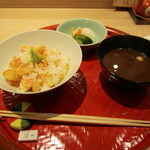 てんぷら 深町 - 食事（天バラ）