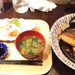 うみからそらへ - うみそら定食  カンパチ カマ 煮付  1200円