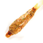 Hand-kneaded meatball skewers with homemade salt sauce