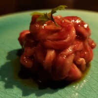 焼肉 牛印 新宿店 - 炙りユッケ