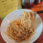 浜堂ラーメン - 麺のリフトアップ