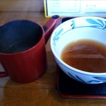 そば処 大和 - そば湯と残ったつけ汁