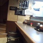 丸久 - カウンタの様子