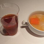 ジードロップ - 冷たい牛蒡茶とスープ