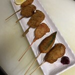 Assortment of 6 types Fried Skewers