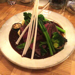 水色食堂 - 宮崎県産牛もも肉のロースト（塩漬けレモンとフォンドヴォーのソース）