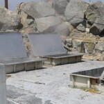 大涌谷観光センター 黒玉子茶屋 - 蒸し器は稼働してます