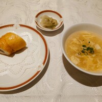 筑紫樓 銀座店 - スープ、小付、漬物