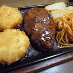 レストランあづま - お好みセット “クリームコロッケ&ハンバーグ”