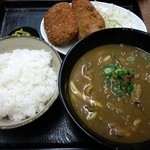 Shikokuudon - ミックス定食（カレーうどん）