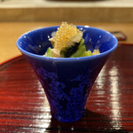 おかもと - 蛤と花わさび、ウドの海苔わさび和え