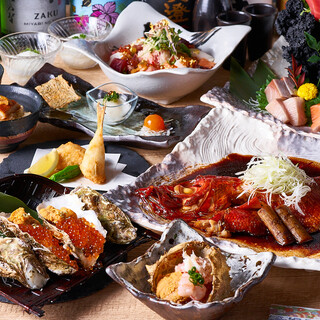 享用市場直送的鮮魚套餐，含2小時無限暢飲4,000日圓起