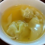 蓮華 - 夜コースの雲呑スープ
