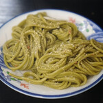 やすだ - 茶そばもお父さんアレンジ、塩と胡椒で食べるのが美味しい✨