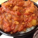 アジアンティー 一茶 - トマトが多い感じのキーマカレー丼