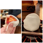 たでの葉 - いちご大福
      餡子が美味しかったのでこちらで炊かれたのかを聞いたところ、赤坂青野さんですとお聞きしました。
      よくよく考えたら、赤坂青野さんは大福で有名店、このいちご大福は赤坂青野さんからなのかもです！？