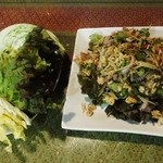 いなかむら - ネーム・クルック1,500円 揚げおにぎりとソーセージのサラダ