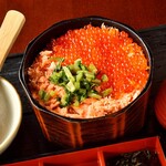 Hitsumabushi with salmon and salmon roe