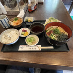 寿限無茶屋 - お昼のランチセット、梅おろしうどん、千円