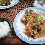 グリーティング - ２月４日の気まぐれランチ　クリーミー♪豚ロースのしょうが焼き