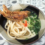 讃岐うどん がもう - あついうどん小＋ゲソ天　150円＋100円