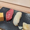 築地 寿司清 - 卵焼き・鮪赤身・イカ
