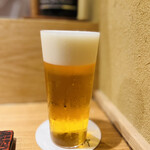 おにく 花柳 - ◎生ビールで乾杯！