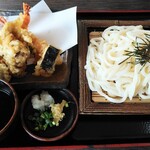 うどん万福 - 天ざるうどん