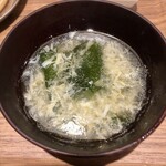 Ajian Kicchin Sanagi - ランチメニュー「とんとロ肉汁焼売」(1100円)のスープ