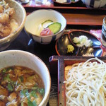 Kappoudokoro Wakyou - ぶた肉セイロ+かき揚げ丼のセット