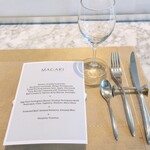 La Brianza - 最初のセッティング。素敵〜 やっぱり英語表記のメニューなのね〜 (^^)アメリカのMAGARIですものね〜