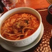 喜福世 - カルビうどん
                たまには壺漬け以外で。ほどよい辛さでいいです。