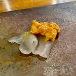 九〇萬 - お刺身盛り合わせ 平戸 かれい 雲丹と