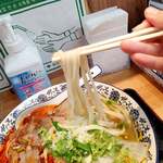 大碗蘭州拉麺・刀削麺 - 麺は粗蕎麦陵だよ