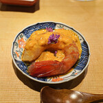 東麻布 天本 - ボタンエビ紹興酒漬けうに