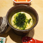 東麻布 天本 - このわたとしじみ出汁の茶碗蒸し、八代ののり