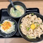 伝説のすた丼屋 - 豚汁セット（肉増し）1,100円