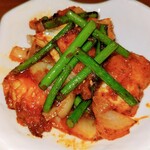 串処とく酒場 - イカとにんにくの芽の甘辛炒め