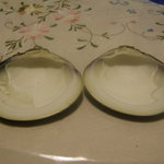 日の出 - 左が雄貝右が雌貝・・・貝合わせしてみます？？？(^^;)