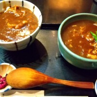 日本橋 やぶ久 - ミニカレー丼、ミニカレー南蛮そばセット 1,100円 ♪