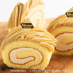 Caramel Monburan roll (cut)