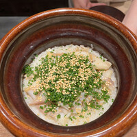 割烹 隆 - お昼のコース９６８０円。銀鱈の土鍋ご飯。銀鱈の西京焼きを土鍋ご飯と合わせて、蒸らしたものです。銀鱈の脂がご飯に程よく回り、とーっても美味しくいただきました（╹◡╹）（╹◡╹）