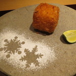 神保町 傳 - 白子のクリームコロッケ 塩とライムで1