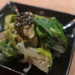 茅場町食堂 History by moto since 2010 - 春キャベツとアサリの酒蒸し スダチで