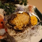 福松荘 - アワビ刺身♪絶品♪