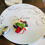 アコルドゥ - 誕生日だったのでプレートをお願いしました！