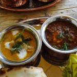 シバカリーワラ - （'13/02）かぼちゃときのこのココナッツソース、キーマディルパサンドのアップ