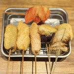 Kushikatsu To Osake Dengana - 串かつ5本セット+紅生姜