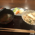 とくしま青柳 - 鯛めしと、赤出汁、香の物