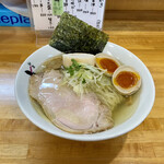 麺屋 しん蔵 - 百姓の塩 800円 手揉みちぢれ麺 50円 味玉 100円